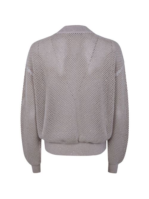 Maglia donna grigia con zip Fabiana Filippi | MAD276F478M1540145